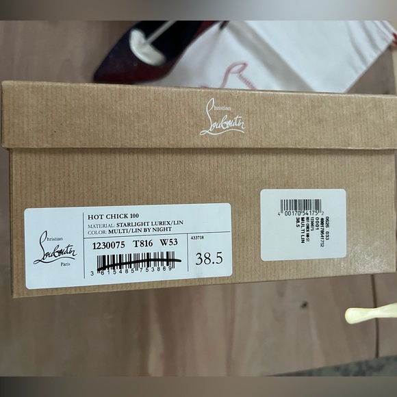 CHRISTIAN LOUBOUTIN Hot Chick 100 Lurex® pumps, Size 38.5 - Picture 13 of 13